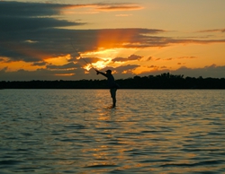 Casting at sunrise